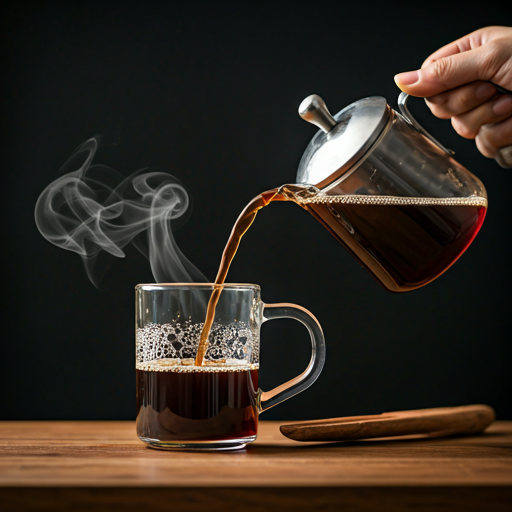 Pouring coffee